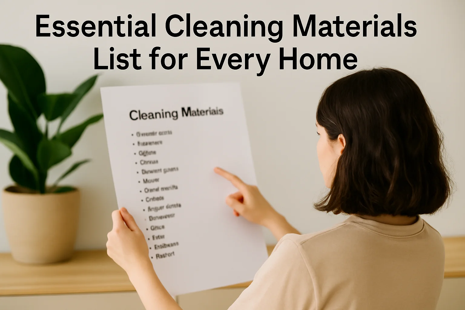 Essential Cleaning Materials List for Every Home